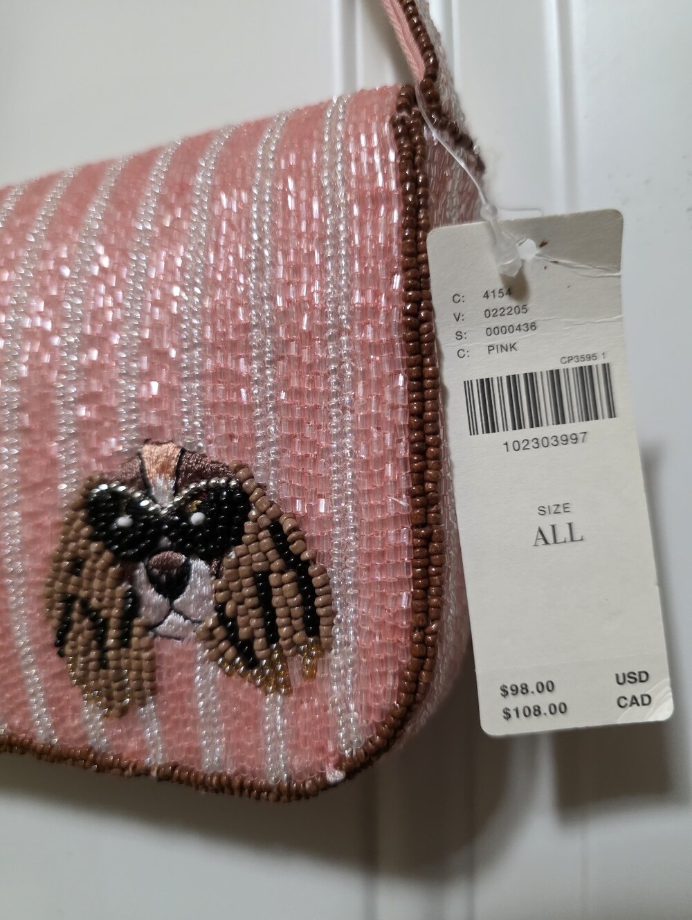 ANTHROPOLOGIE Fiona Beaded Bag Animal Edition Cocker Spaniel Dog - Picture 4 of 13